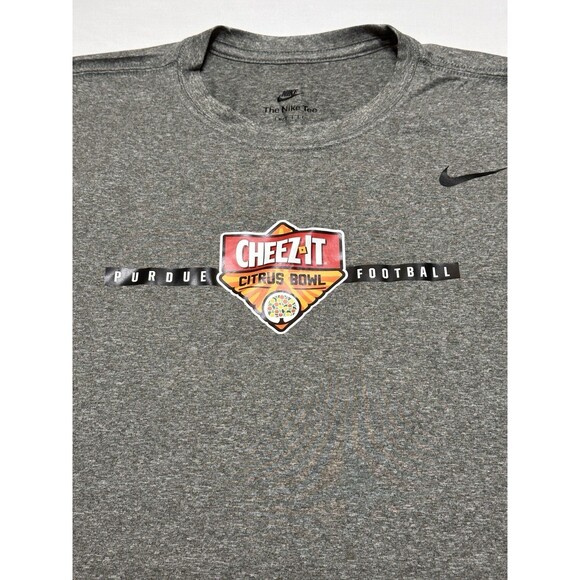 Purdue Football Nike Short Sleeve Shirt Size Large Grey Cheez It Citrus Bowl - Picture 2 of 9
